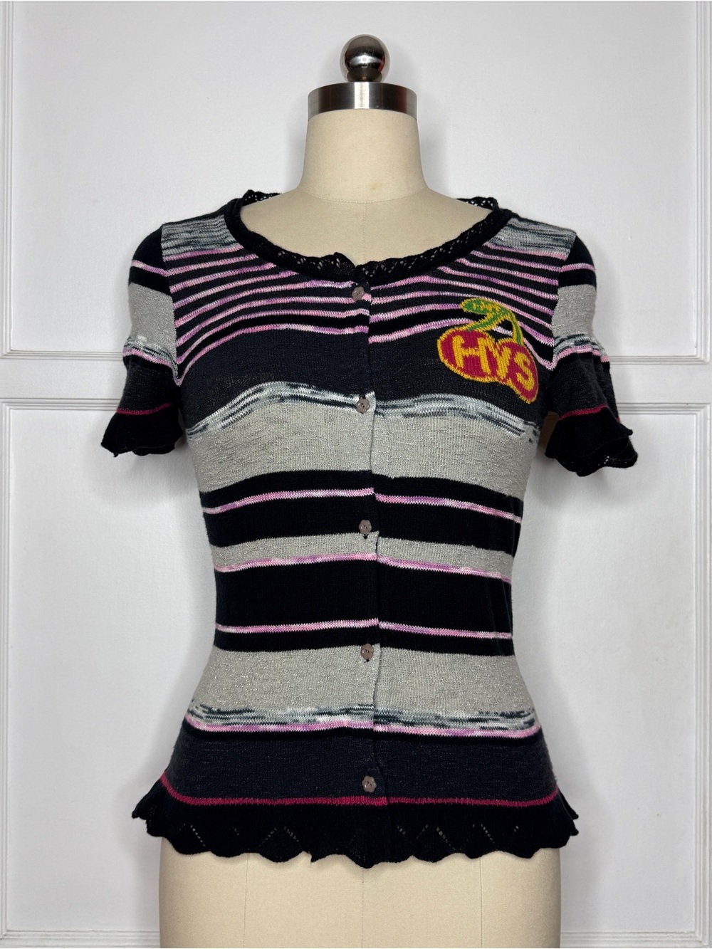 Hysteric Glamour cherry knit top